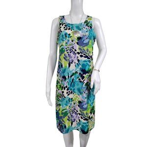 NWT Nally Milly Sleeveless Reversable Floral PoIka Dot Print Mini Dress M